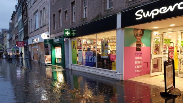 The scene of the assault in Perth High Street