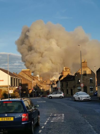Forfar pavilion bingo hall fire in 2020.
