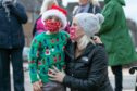Getting into the Christmas mood - 5-year-old Aiden and Lindsay Corcoran