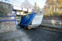 A lorry hit a low bridge on St Vincent Street, Broughty Ferry.