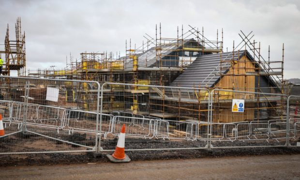 Stewart Milne Homes building work on Balumbie Road, Dundee.