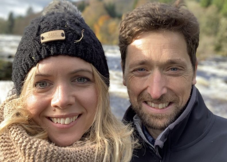 Chris Smith with his wife Lindsay.