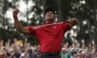 Tiger Woods reacts as he wins the 2019 Masters.
