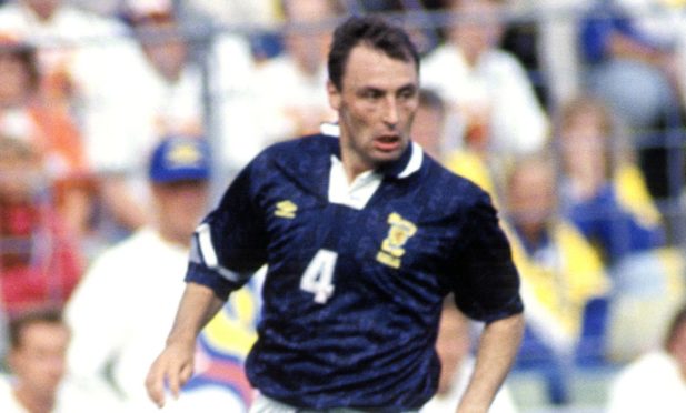 Maurice Malpas in action against Holland at Euro 1992 in Sweden.