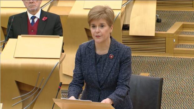 First Minister Nicola Sturgeon.