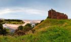The ruins of Red Castle above Lunan Bay, near Montrose.