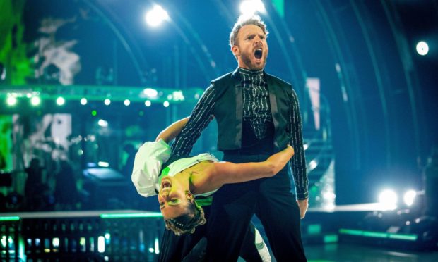 Amy Dowden and JJ Chalmers during the dress rehearsal for Saturday's Strictly Come Dancing.