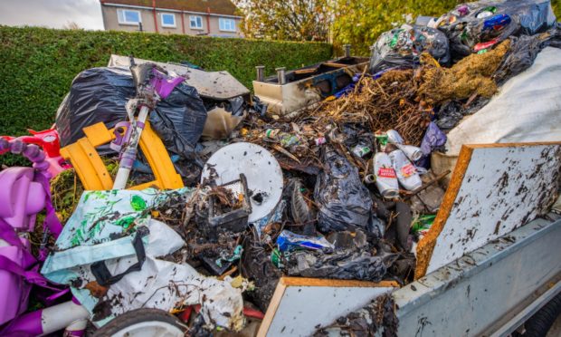 Burnt waste near Strathord Terrace