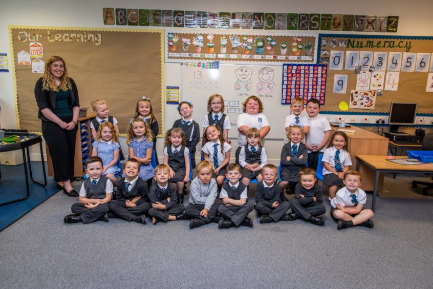 St Andrew's Dundee Primary School class P1M with teacher Ms MacLeod.