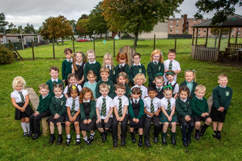 St Ninian's Primary School class P1.