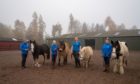 Volunteers Linda McCloy, Lesley Furnell, Anna Hurst and Alison McKilligan, at the therapy riding centre.