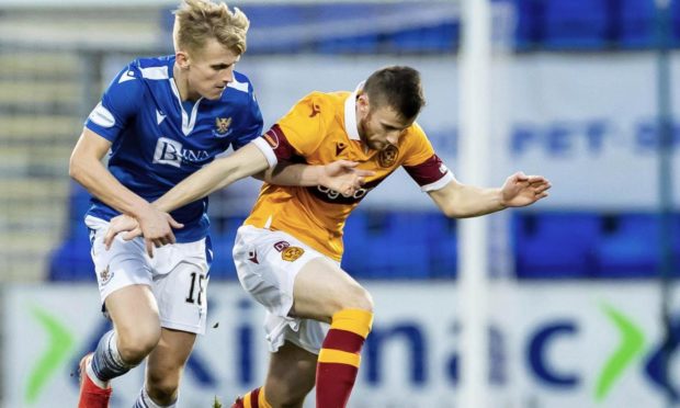 Ali McCann in action against Motherwell.