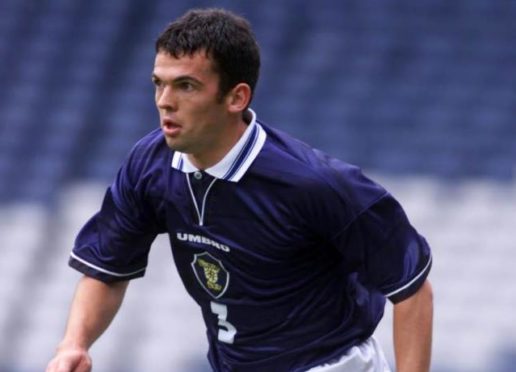 Callum Davidson in his Scotland playing days. Image: SNS.