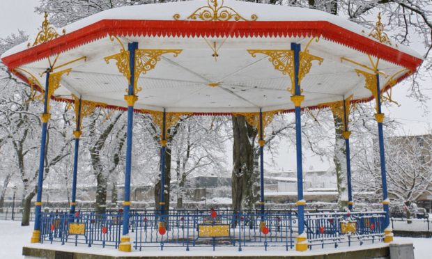 The bandstand in Haugh Park, Cupar