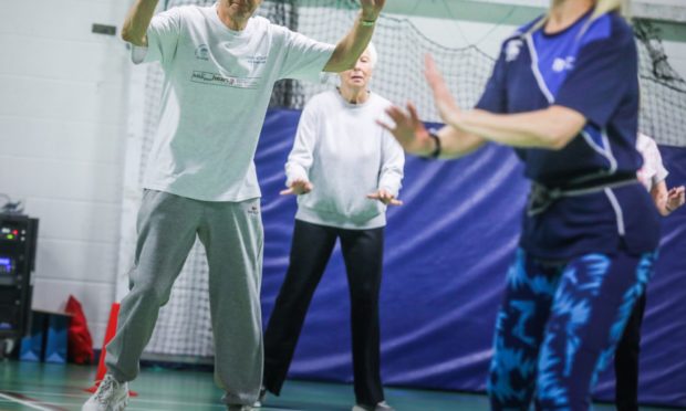 An exercise class at Dundee University's Institute of Sport and Exercise (ISE).