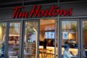 The exterior view of a Tim Hortons Café in Shanghai, China. Photo by Shutterstock.