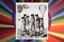 An etching by John Kay of a group of aeronauts in Edinburgh for Vincenzo Lunardi's October 1785 hot air balloon ascent. Angus-born James Tytler is on the second left.