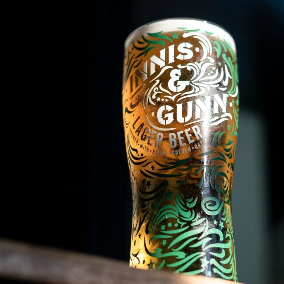 A pint of Innis & Gunn lager