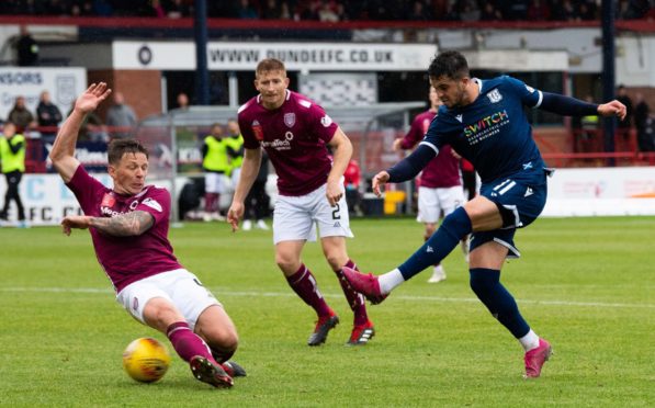 Dundee's Declan McDaid scored twice against Arbroath last season.