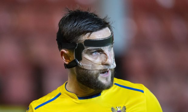 Craig Conway with his 'welding' mask.