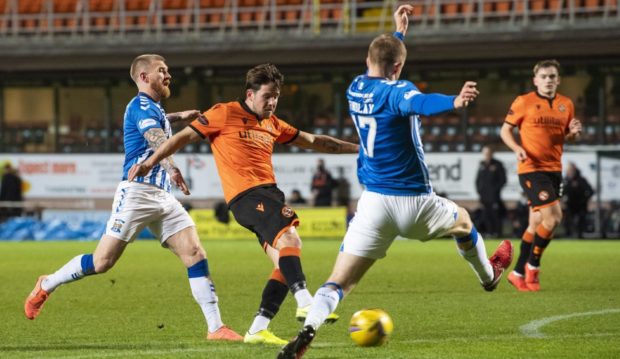 Marc McNulty opens the scoring for United.