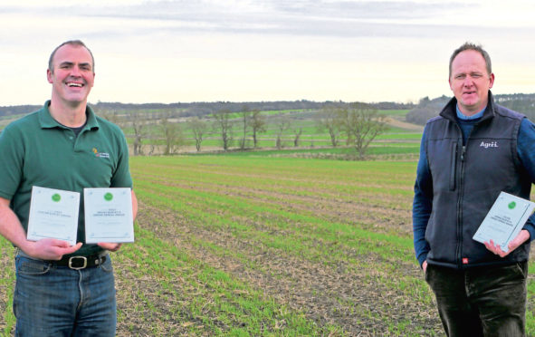 AWARD WINNERS: David Bell and Iain Anderson with their YEN accolades.