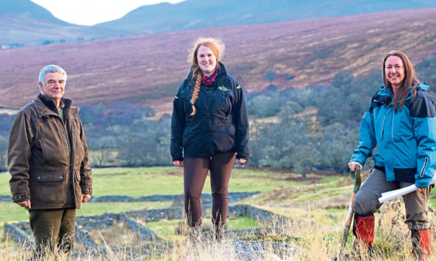 VISION: Ken Greenland, Helen Webb and Sarah Toulson on the Sutherland estate.