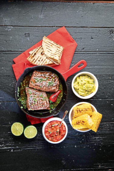 Tequila lime steak.