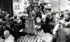 A busy scene from a Boxing Day sale in 1989.