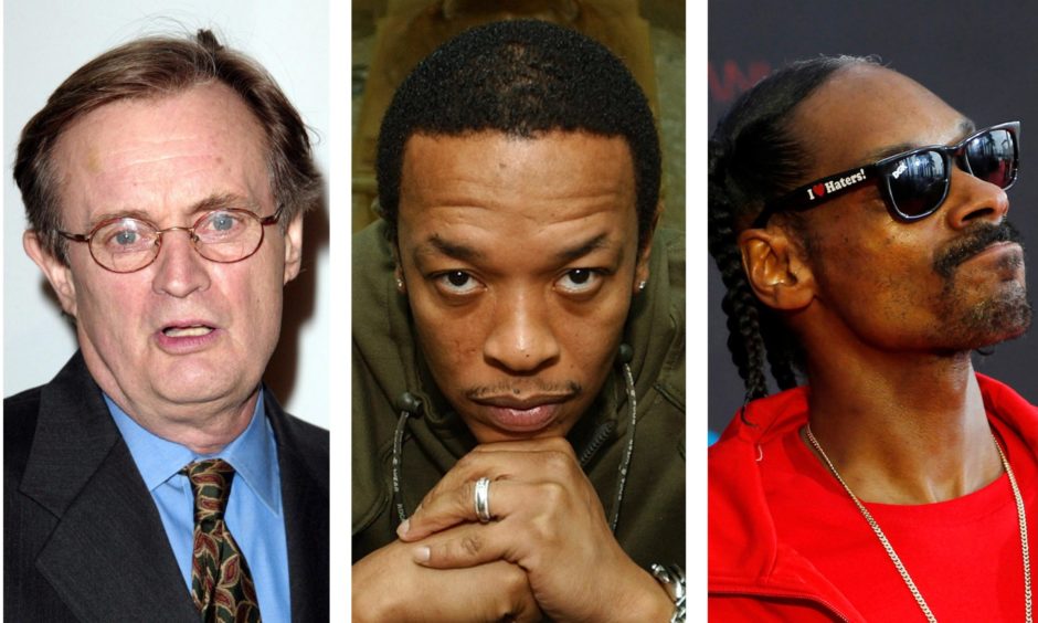David McCallum, Dr Dre and Snoop Dogg.