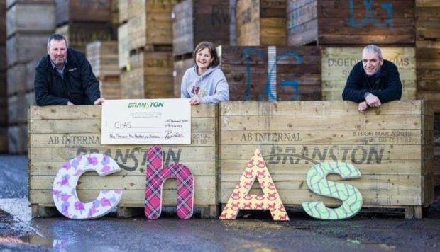 Kevin Imrie of Branston, Ruathy Donald of CHAS, and James Townsley of Branston.