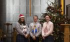 Strathallan pupils Molly Evans, Morgan Patterson and Natasha Gardiner on Christmas Jumper Day.