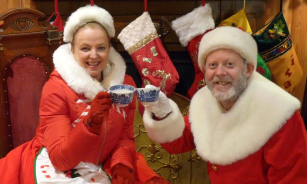 Clare Grogan and Colin McCredie in Pitlochry Festival Theatre's Christmas filmed production of The Magic of Christmas