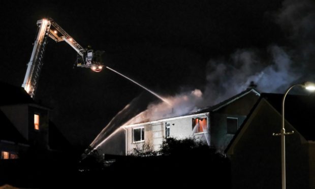 Fire crews battled for over six hours to put the fire out at the house.