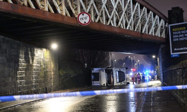 The crash at Dunkeld Road.