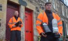 Openreach engineers, left, Elliot Kane and Jad Douglas in Lower Largo with the new fibre broadband technology.
