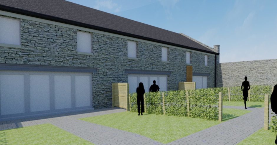 An architect's impression of the new houses.
