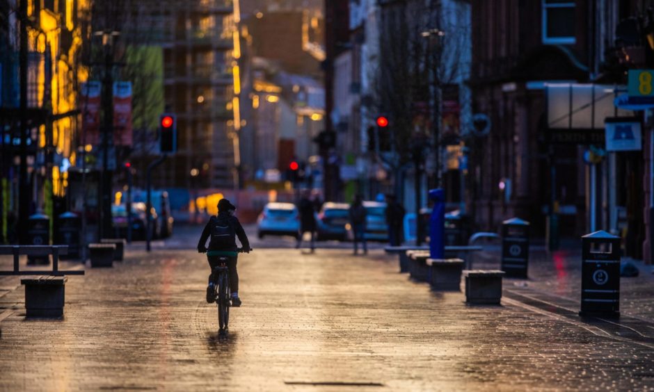 Silamikelis drove down Perth High Street in the early hours of the morning.