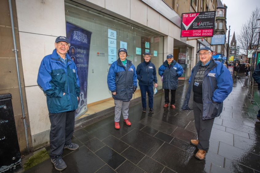 Perth street pastors in 2020 after setting up shop in the former Gap store on Perth's High Street.