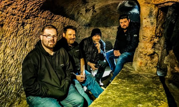 Scottish Paranormal team: from Left to right: Kyle Stewart, Greg Stewart, Ryan O'Neill and Ally Reid.