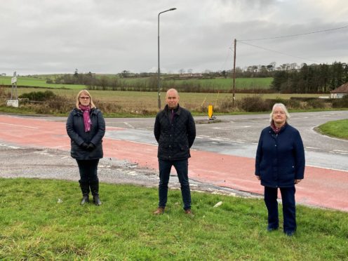 From left: SNP councillor Ann Verner, Labour councillor Brian Thomson and Lynn Walker, chair of Strathkinness Community Council.