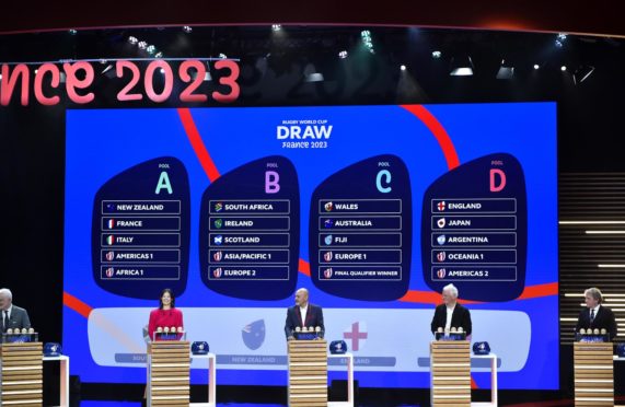 The full draw for the 2023 Rugby World Cup made in Paris.