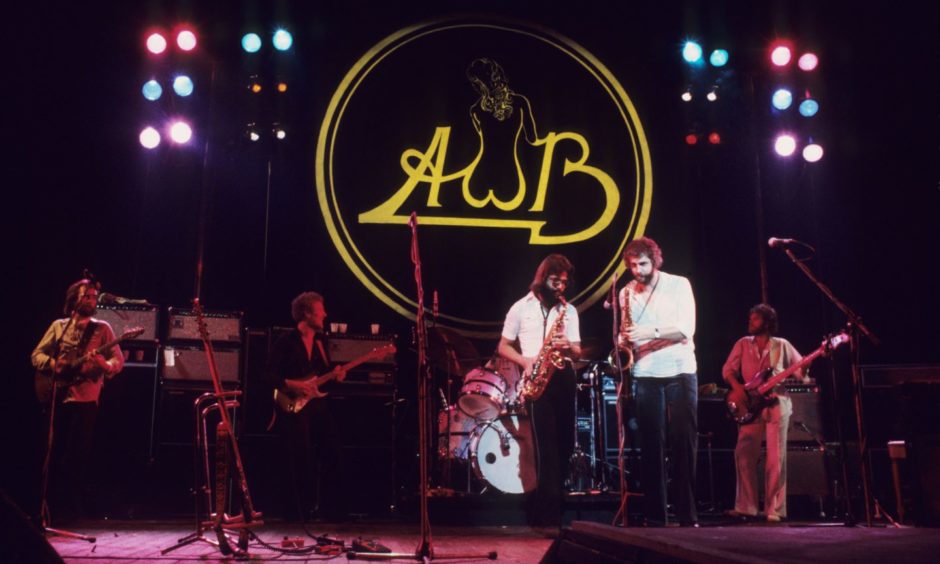 The Average White Band on stage in 1976.