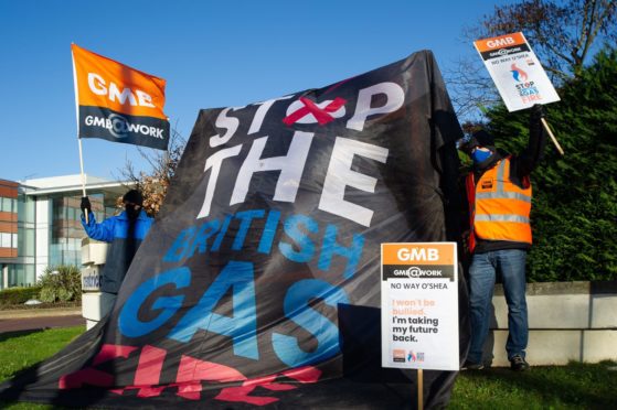 Gas engineers staged industrial action at Centrica's headquarters in Windsor last week.