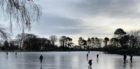 Skaters took to the pond at Beveridge Park in Kirkcaldy.