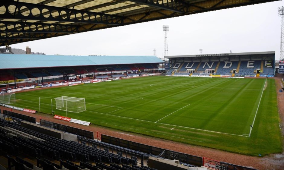 Dens Park, the home of Dundee Football Club.