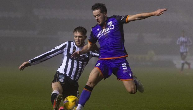 United in action against St Mirren.