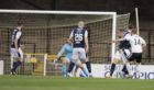 Cammy Smith opens the scoring for Ayr against Dundee in November.
