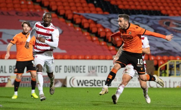 Nicky Clark in action against Hamilton Accies.