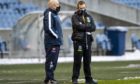 Head coaches Richard Cockerill (l) and Danny Wilson before Saturday's 1872 Cup game at Murrayfield.